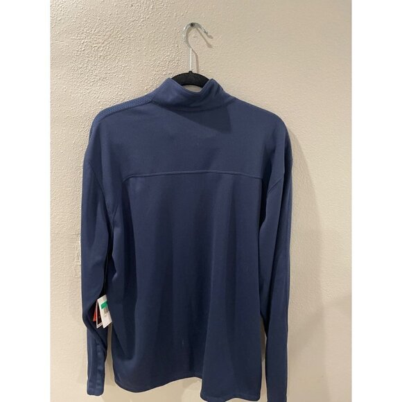 NIKE SHIRT ATHLETIC MEN ADULT XL BLUE ACTIVEWEAR DRY FIT  1/4 ZIP UP TRACK - Picture 2 of 10